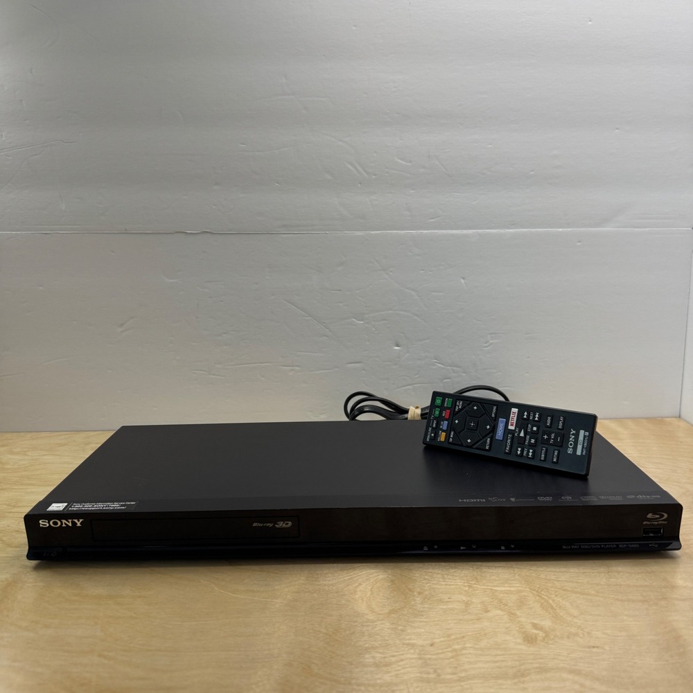Sony BDP-S480 Blu-ray Disc DVD Player 3D HDMI Black with RMT-VB201U Remote